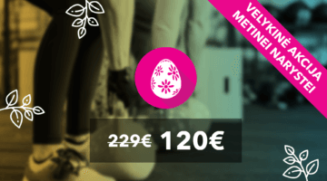Šventinis pasiūlymas Tau – metinė narystė tik 120 eur!