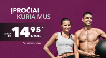 Sportuok tik už 14,95€/mėn.